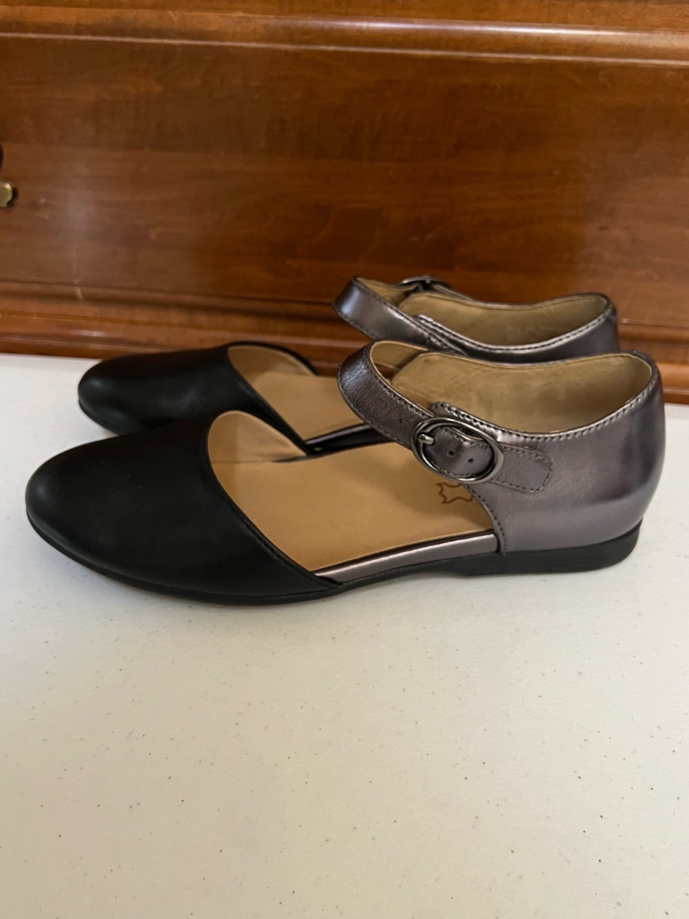 Dansko Liv Mary Jane Flats | Metallic Nappa | Black/Pewter - Picture 11 of 11